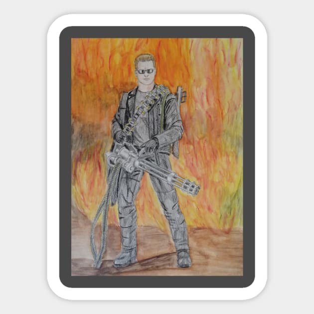 T 800 Sticker by An.D.L.